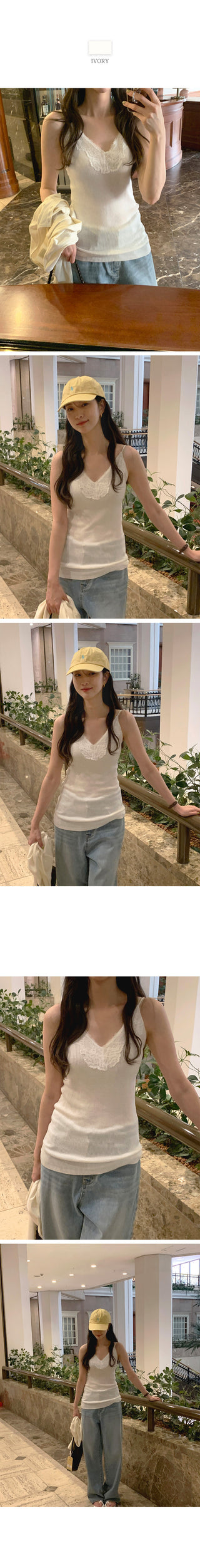 V-neck lace camisole