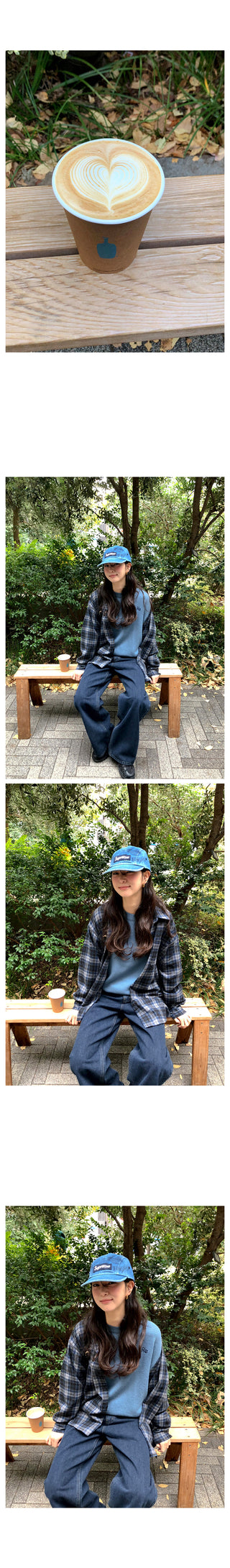 Fleece-lined wide-leg denim pants