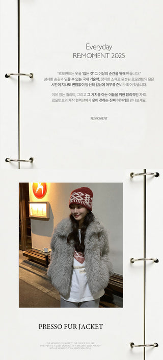 (2 colors) Fur Jacket