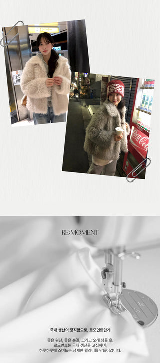 (2 colors) Fur Jacket