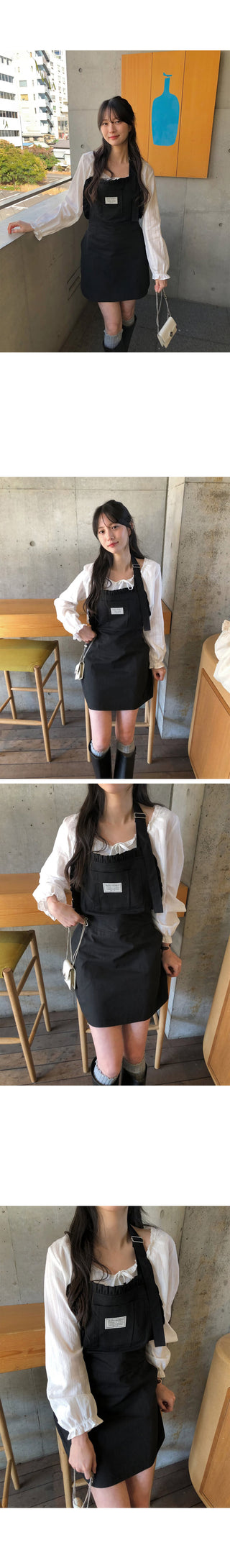 Frill-layered halter neck dress