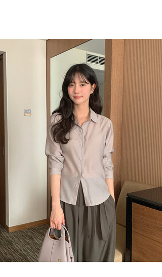 (3 colors) Basic Tencel Shirt