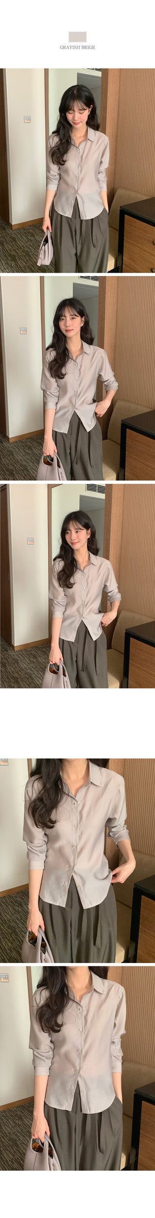 (3 colors) Basic Tencel Shirt