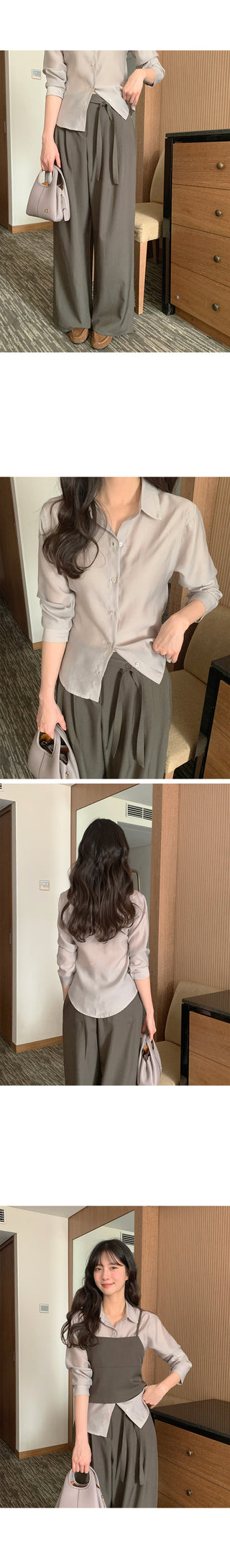 (3 colors) Basic Tencel Shirt