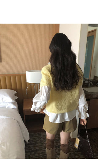 Mohair short-sleeved knit