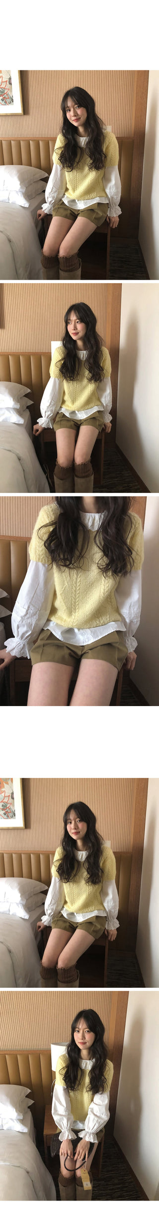 Mohair short-sleeved knit