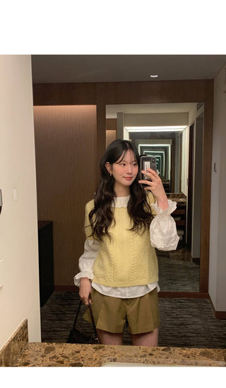 Mohair short-sleeved knit