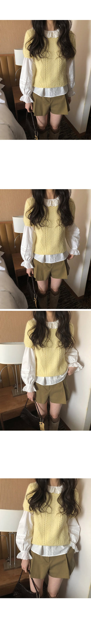 Mohair short-sleeved knit