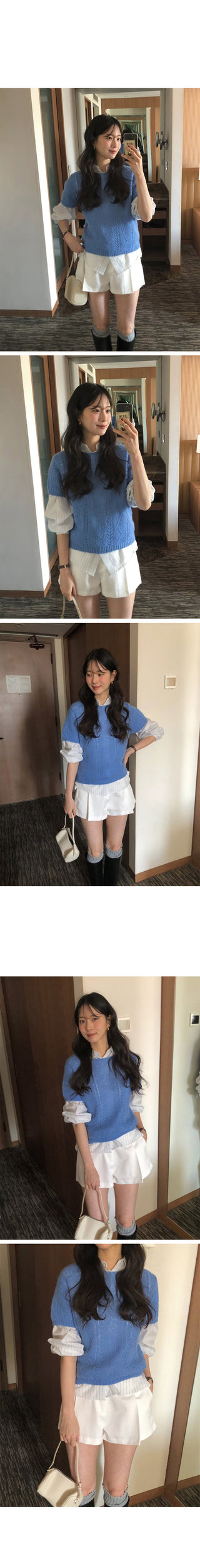 Mohair short-sleeved knit