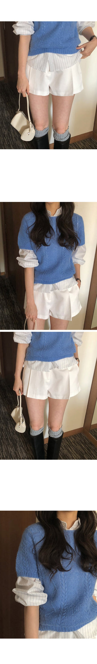 Mohair short-sleeved knit
