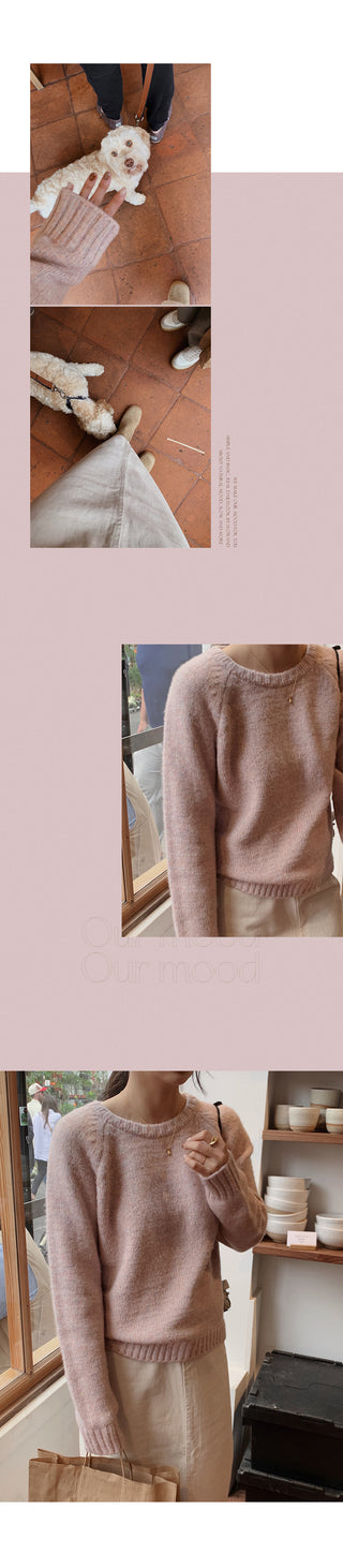 Cotton Candy Raglan Mix Knit - 3 colors
