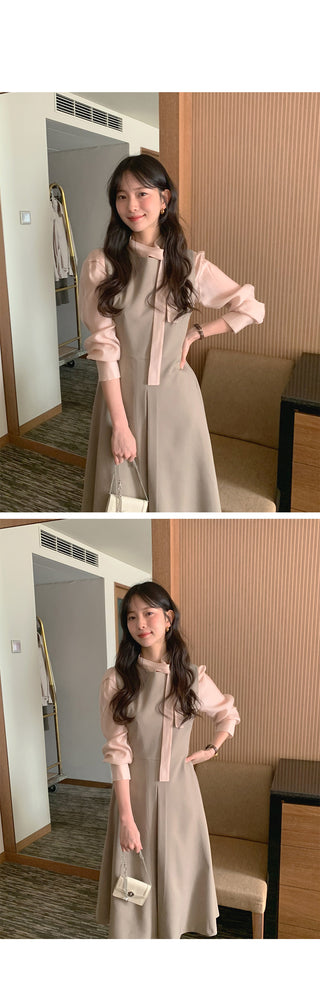 (3 colors) Basic Tie Blouse