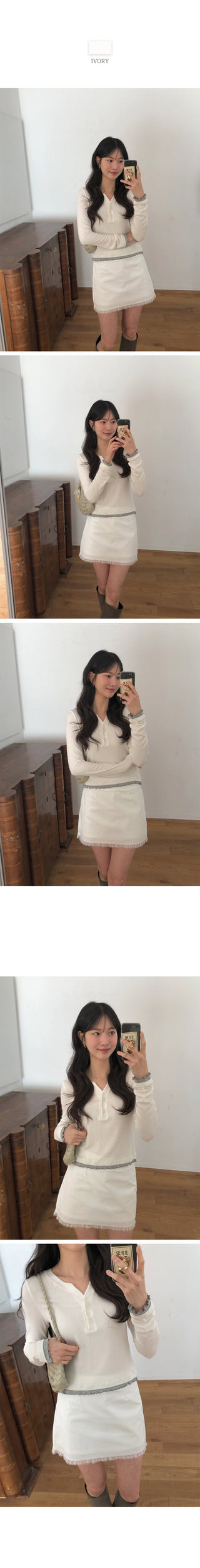 (2 colors) Lace Mini Skirt
