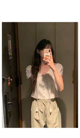 Thai puff blouse