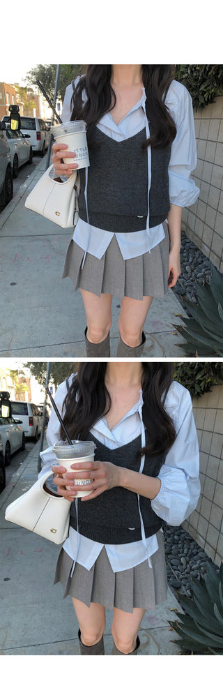 (2 colors) Frill Blouse