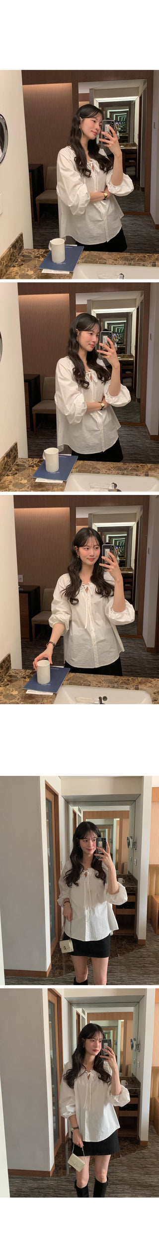 (2 colors) Frill Blouse
