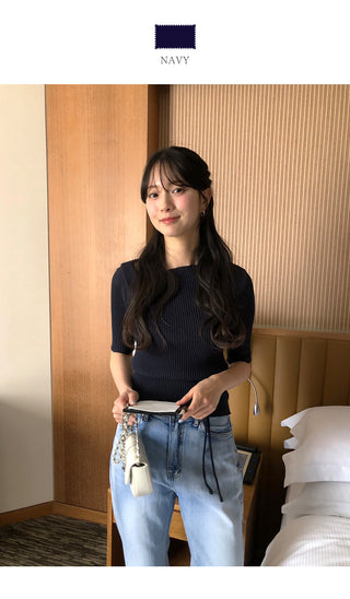 [3 colors] Twisted Rib Knit