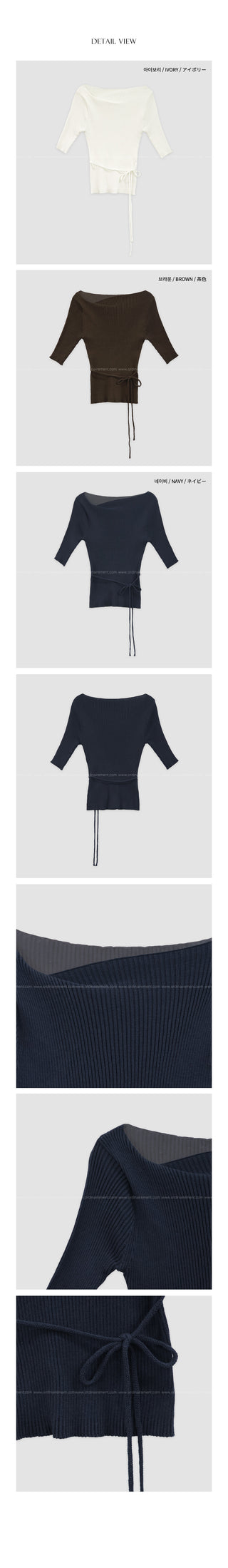 [3 colors] Twisted Rib Knit