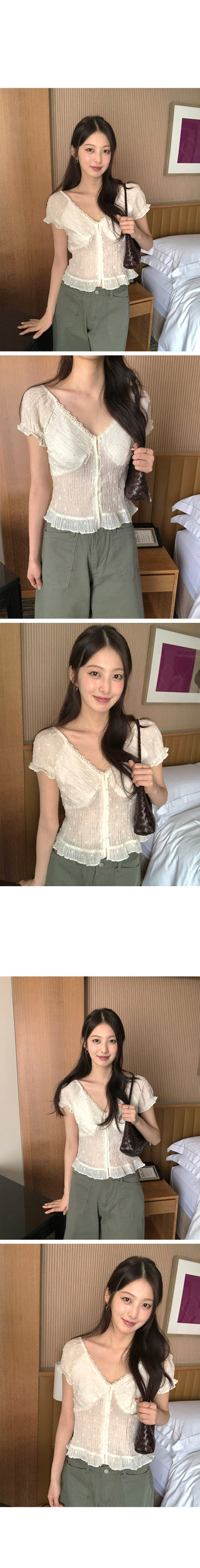 Lace V-neck blouse