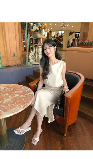 [2 colors] Wrap Point Dress