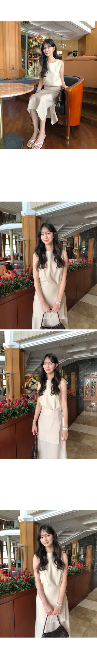 [2 colors] Wrap Point Dress