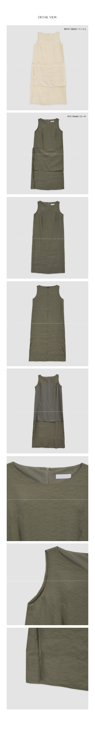[2 colors] Wrap Point Dress