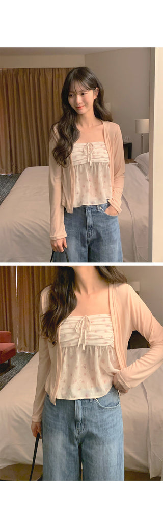(3 colors) Pleated blouse