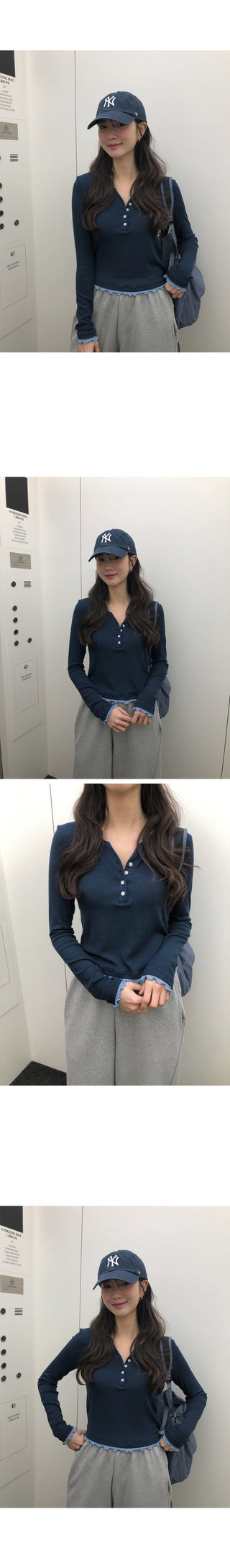 (3 colors) Layered Bicolor T-shirt