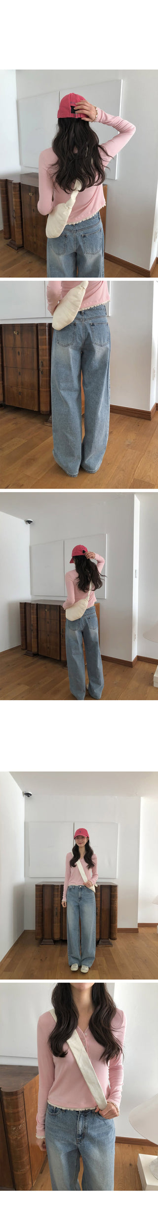 (3 colors) Layered Bicolor T-shirt