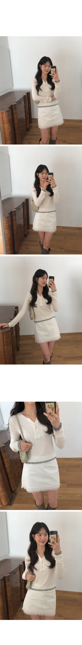 (3 colors) Layered Bicolor T-shirt