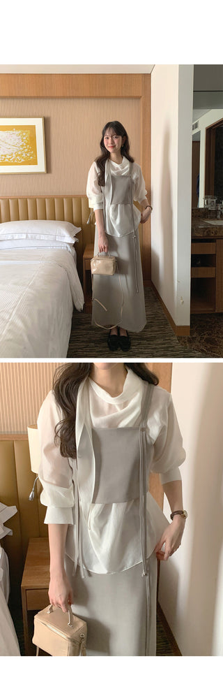 (3 colors) Strap bustier