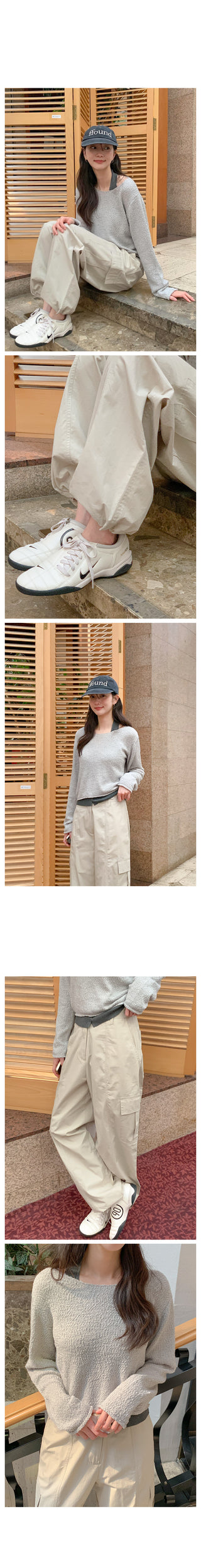 (3 colors) Elastic Waist Cargo Pants