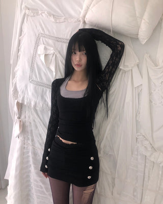 See-through bolero cardigan
