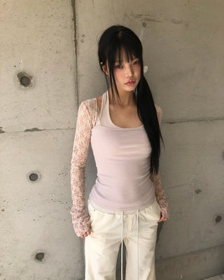 See-through bolero cardigan