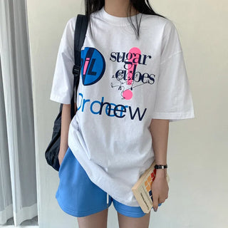 Cotton print oversized T-shirt
