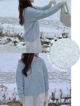 Melange Round Loose Fit Knit