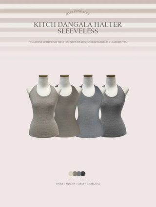 Kitsch Border Halter Sleeveless