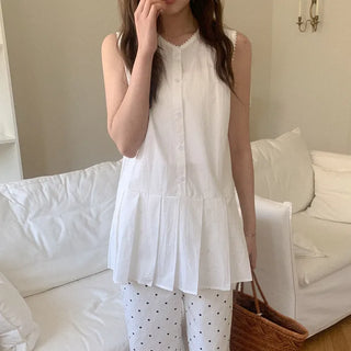 Cotton pleated tunic