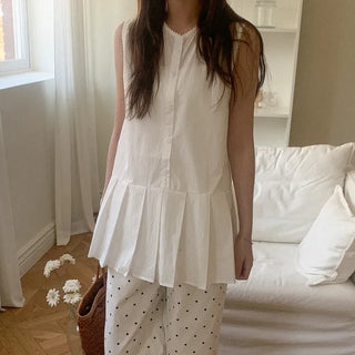 Cotton pleated tunic