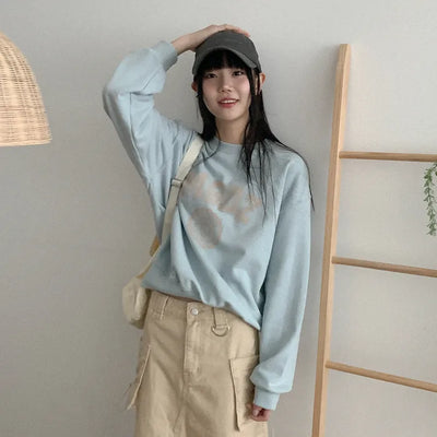 Cotton lettering sweatshirt