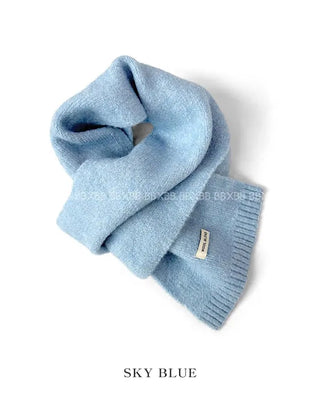 (11 colors) Soft wool knit long scarf
