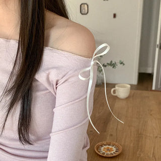 Ribbon off-shoulder