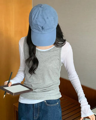 Tencel Layered Long-Sleeve T-Shirt