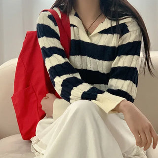 Twisted border color knit