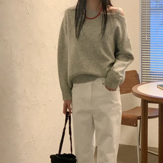 Asymmetrical Shoulder Knit