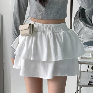 Tiered skirt mini skirt