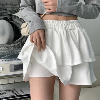 Tiered skirt mini skirt
