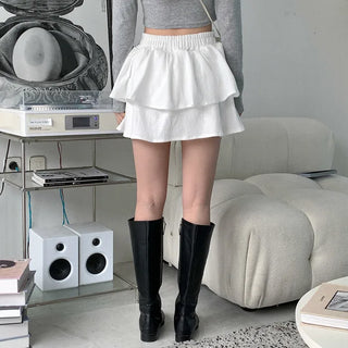 Tiered skirt mini skirt