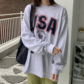 Printed cotton oversized T-shirt