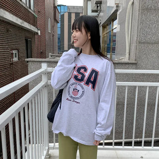 Printed cotton oversized T-shirt